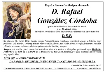 SEPELIO DE D RAFAEL GONZALEZ CORDOBA