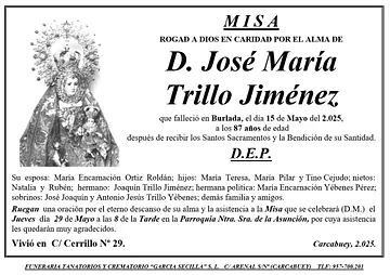 MISA DE D JOSÉ MARÍA TRILLO JIMÉNEZ