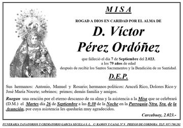 MISA DE D VICTOR PEREZ ORDOÑEZ
