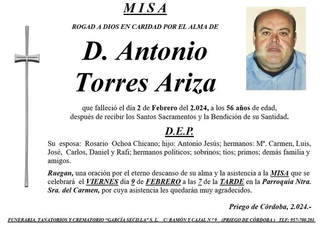 MISA DE D ANTONIO TORRES ARIZA